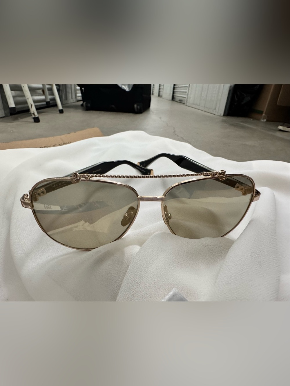 Limited Edition John Varvatos Polarized Sunglasses - Brown/Gold & Wood Accents